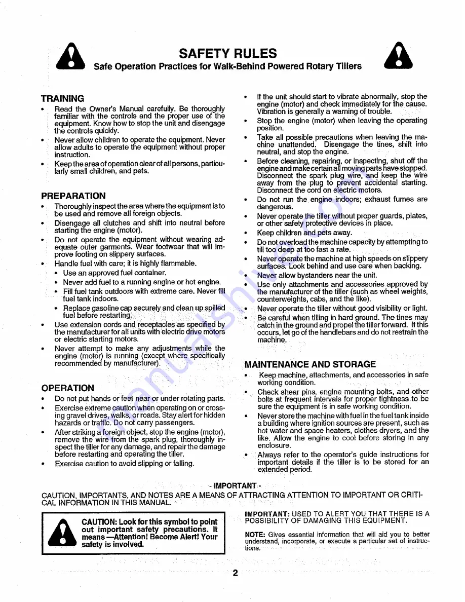 Sears Craftsman 917.299852 Owner'S Manual Download Page 2