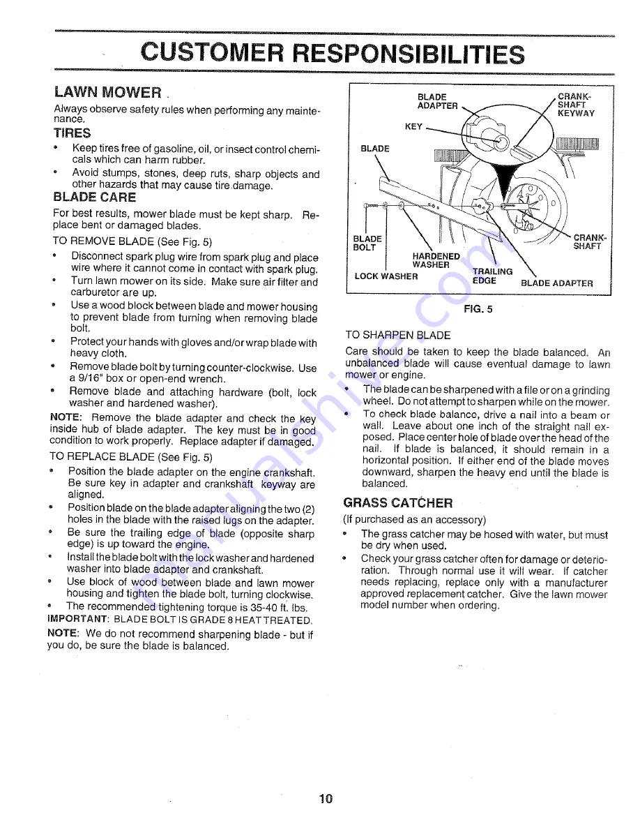 Sears Craftsman 917.380481 Owner'S Manual Download Page 10