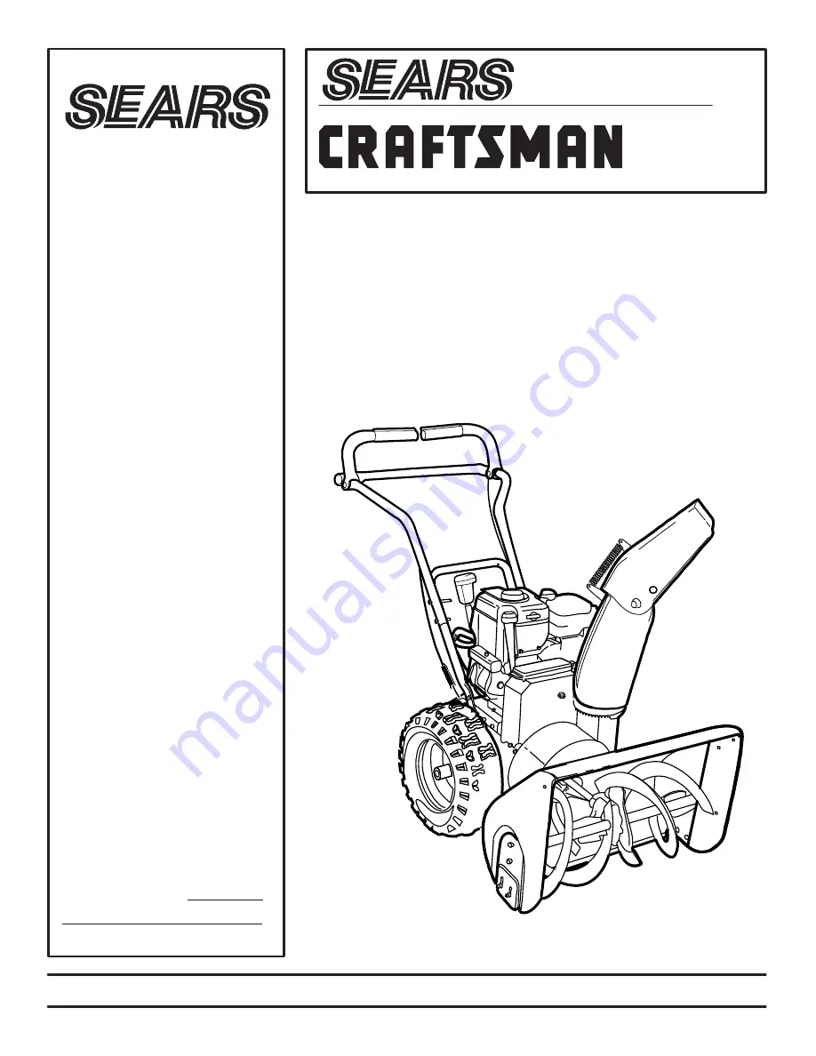 Sears Craftsman C950-52721-0 Скачать руководство пользователя страница 41