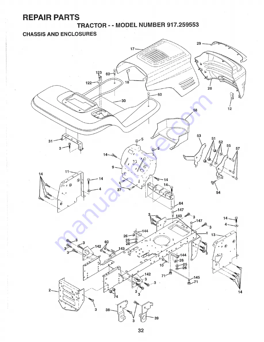 Sears Craftsman EZ3 917.259553 Скачать руководство пользователя страница 32