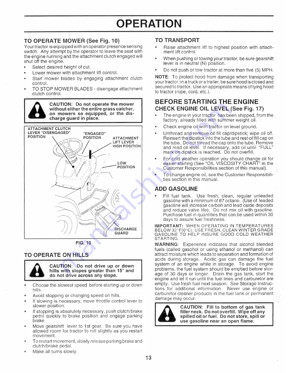 Sears Craftsman EZ3 917.271010 Owner'S Manual Download Page 13