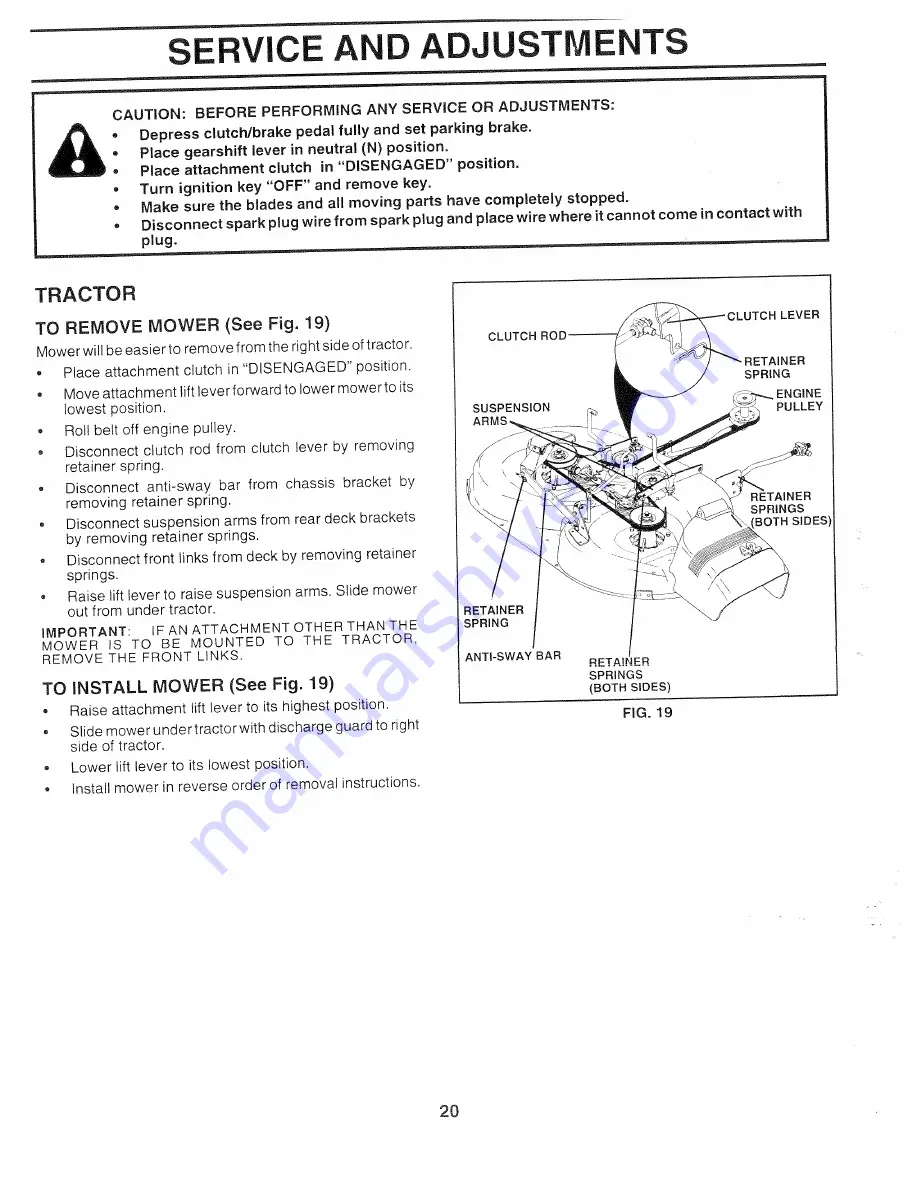 Sears Craftsman EZ3 917.271010 Owner'S Manual Download Page 76