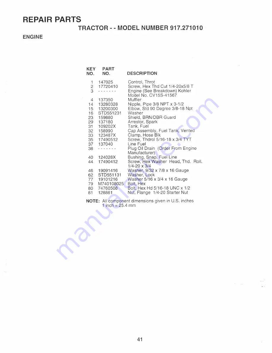 Sears Craftsman EZ3 917.271010 Owner'S Manual Download Page 97