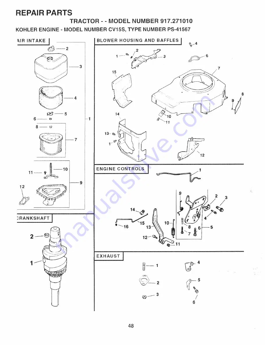 Sears Craftsman EZ3 917.271010 Скачать руководство пользователя страница 104