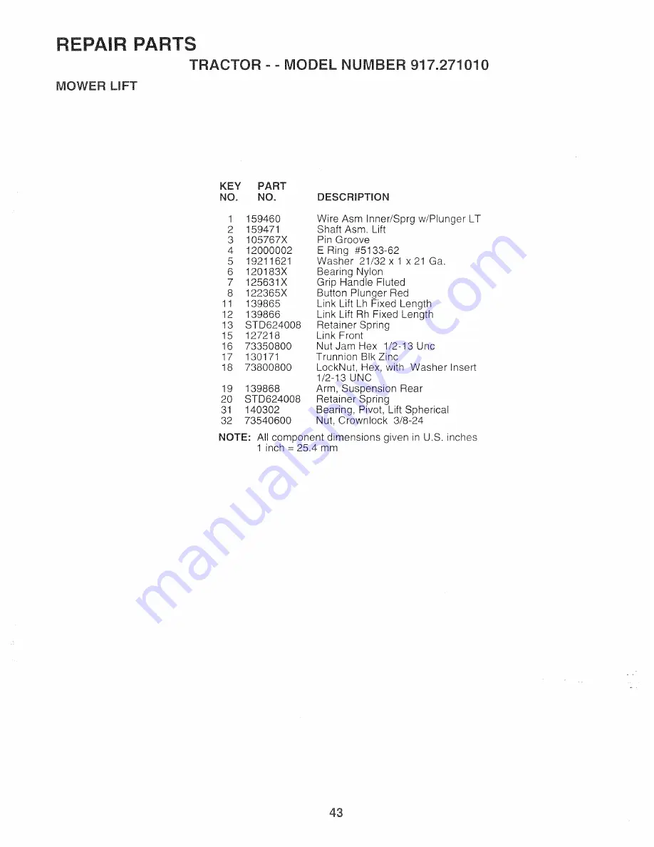 Sears Craftsman EZ3 917.271010 Owner'S Manual Download Page 155