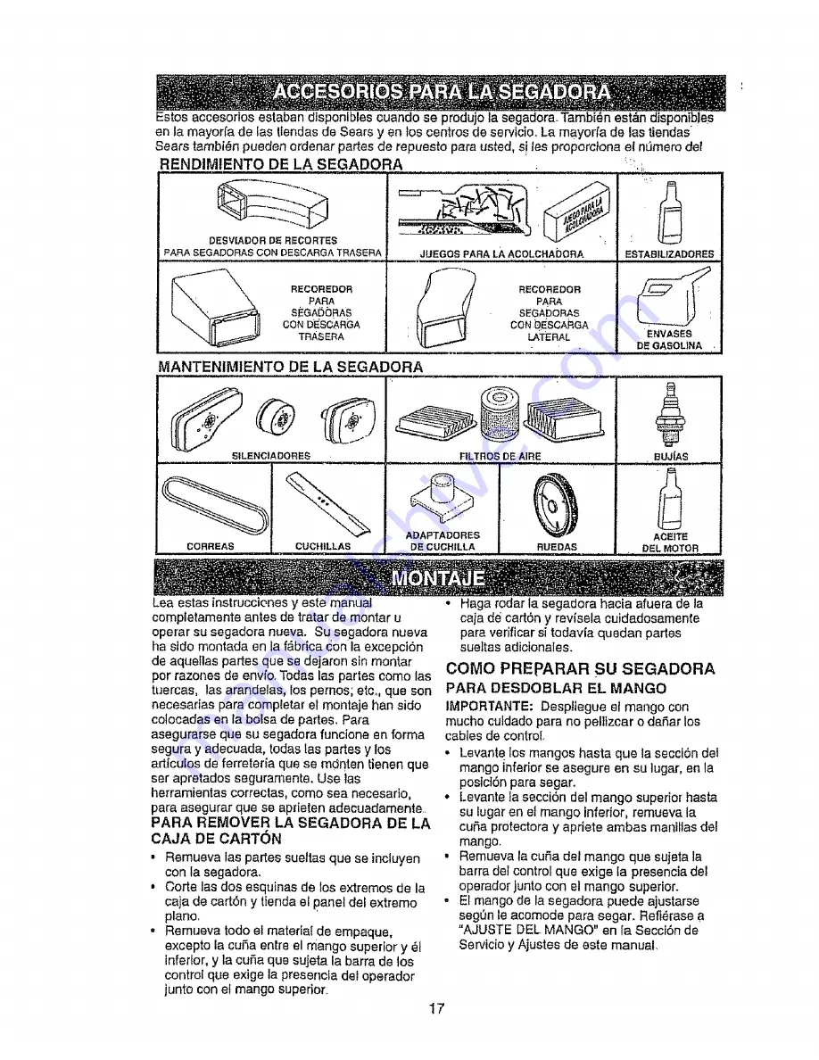 Sears Craftsman EZ3 917.387021 Скачать руководство пользователя страница 17