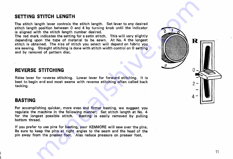 Sears Kenmore 1503 Instructions Manual Download Page 13