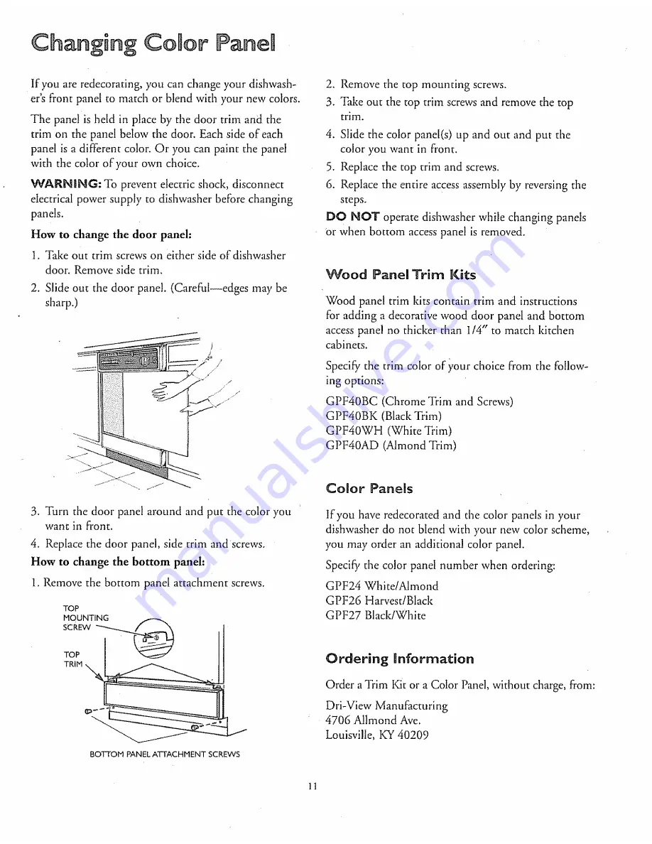 Sears Kenmore 15559 Скачать руководство пользователя страница 11