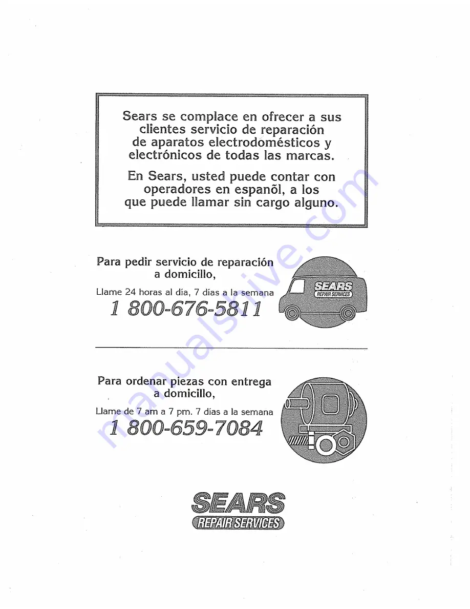 Sears Kenmore 15559 Owner'S Manual Download Page 39