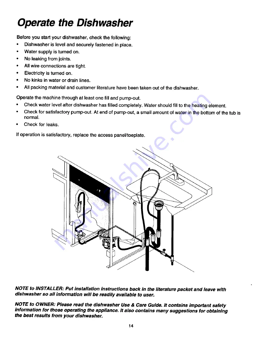 Sears Kenmore 58714242100 Installation Instructions Manual Download Page 14