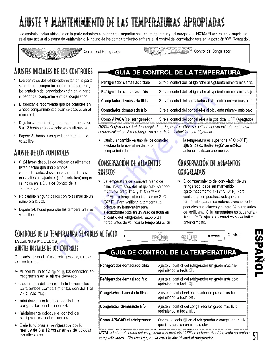 Sears Kenmore Bottom Freezer Refrigerator Use & Care Manual Download Page 51