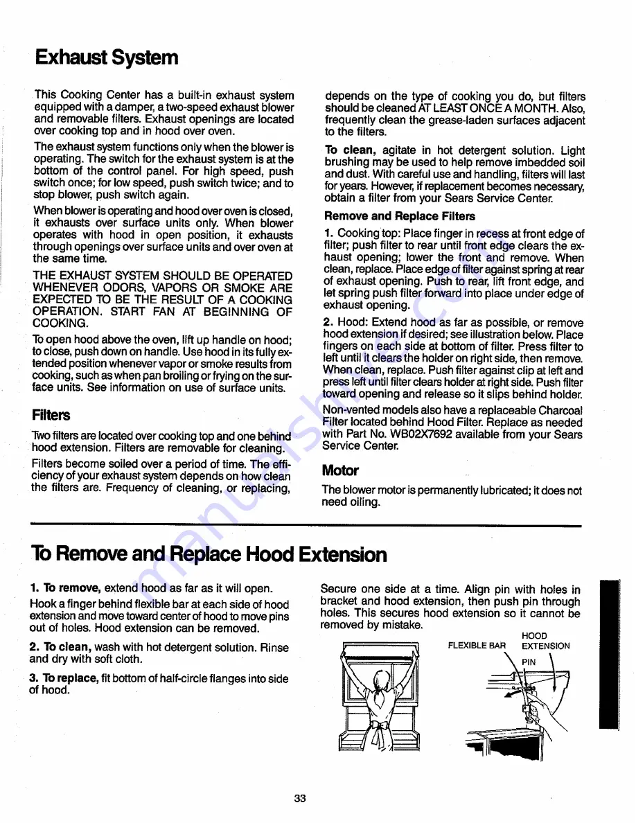 Sears Kenmore Classic 98591 Owner'S Manual Download Page 32