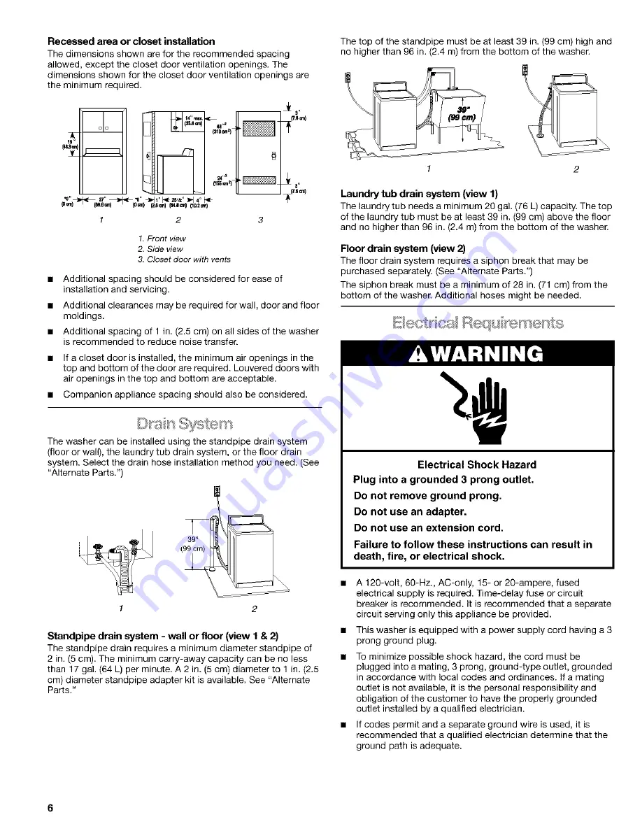 Sears Kenmore wash motion Use & Care Manual Download Page 6