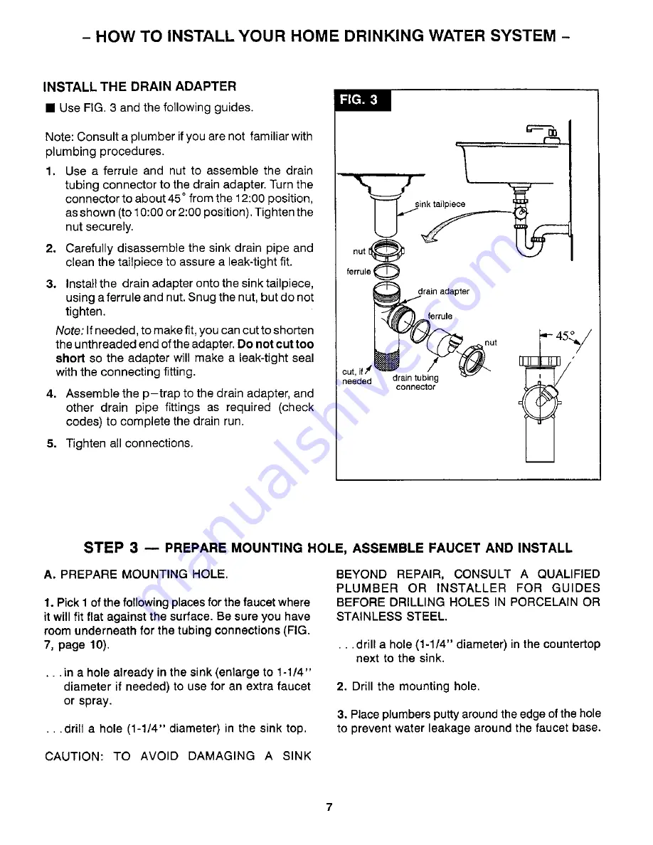 Sears WaterWorks RO 2000 Скачать руководство пользователя страница 7