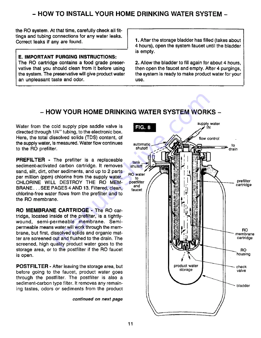 Sears WaterWorks RO 2000 Скачать руководство пользователя страница 11