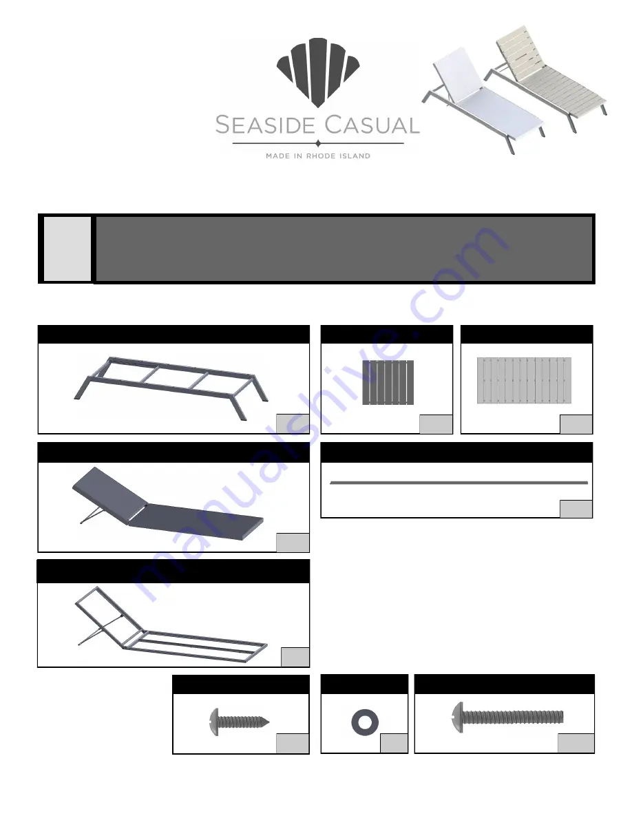 Seaside Casual MAD Fusion Chaise 400 Assembly Instructions Download Page 1