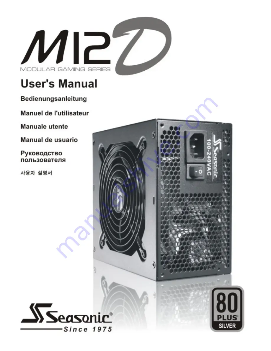 Seasonic M12D-750 User Manual Download Page 1