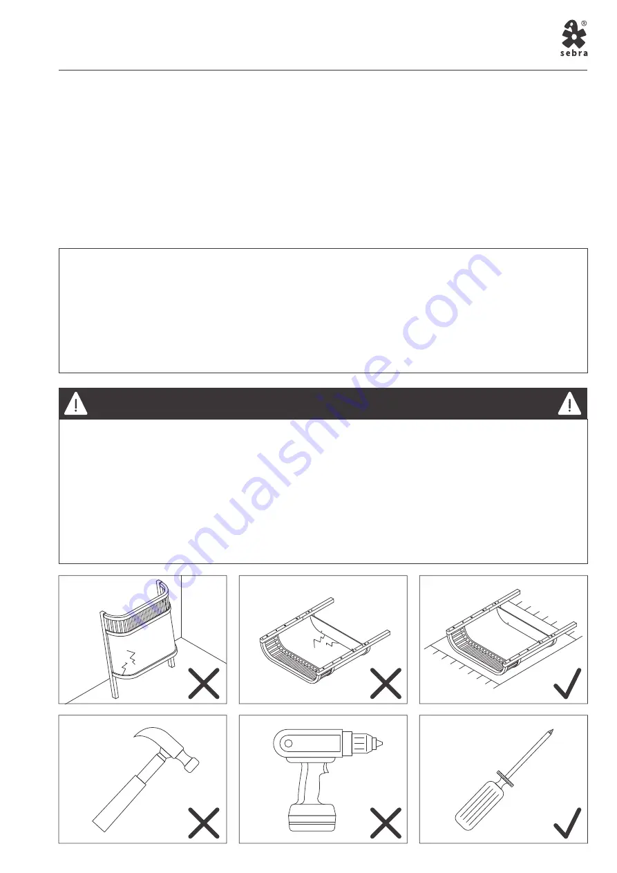 sebra Bed, Baby & Jr. Assembly Instruction Manual Download Page 5