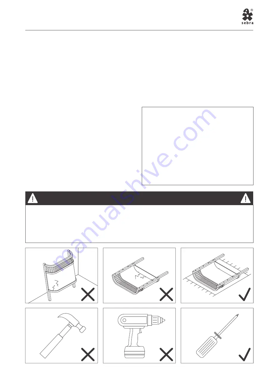 sebra Bed, Baby & Jr. Assembly Instruction Manual Download Page 13