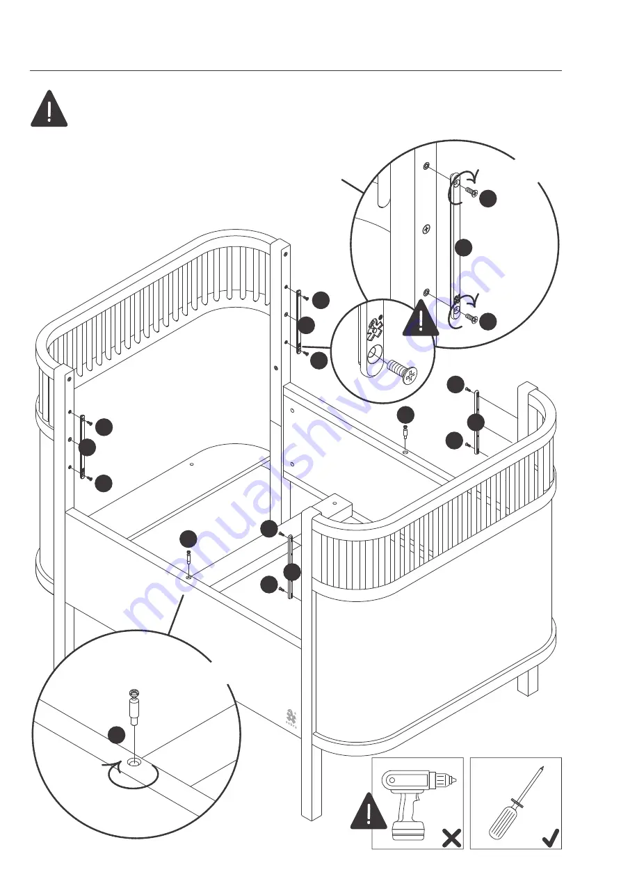 sebra Bed, Baby & Jr. Assembly Instruction Manual Download Page 36