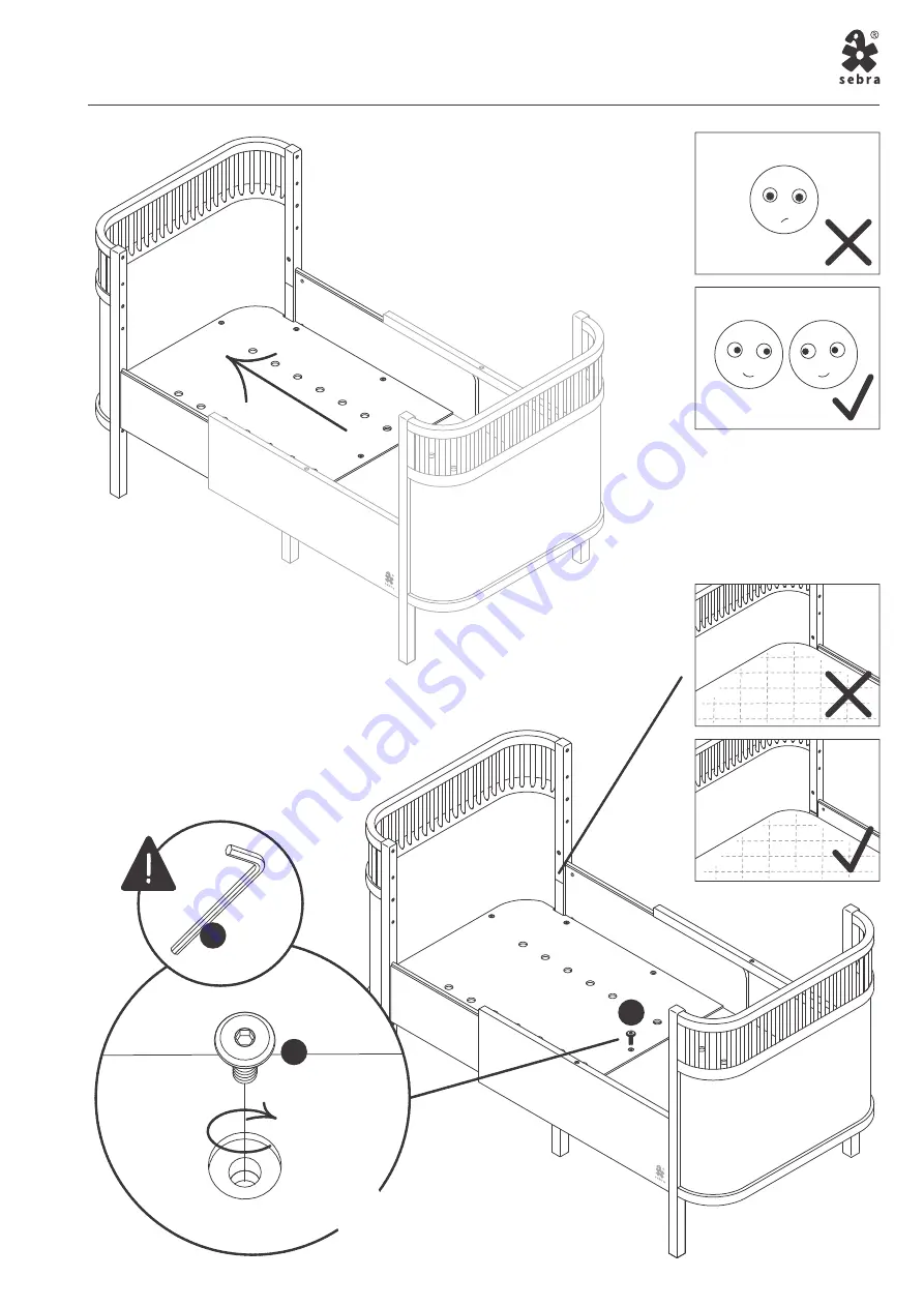 sebra Bed, Baby & Jr. Assembly Instruction Manual Download Page 51