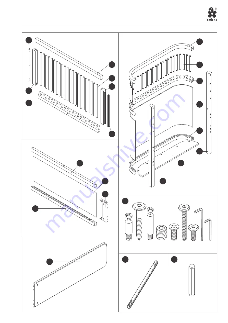 sebra Bed, Baby & Jr. Assembly Instruction Manual Download Page 55