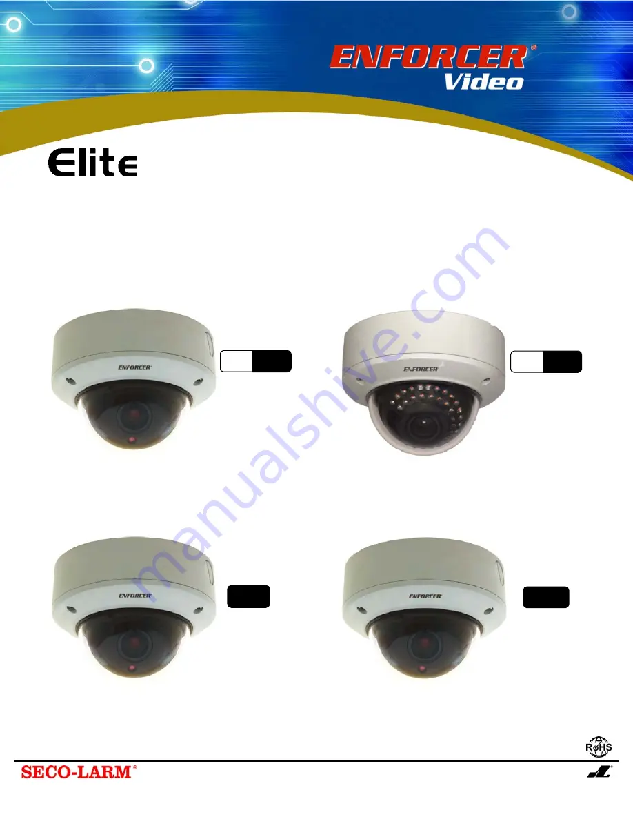 SECO-LARM Dome Color Camera EV-2605-NKEQ Specifications Download Page 1