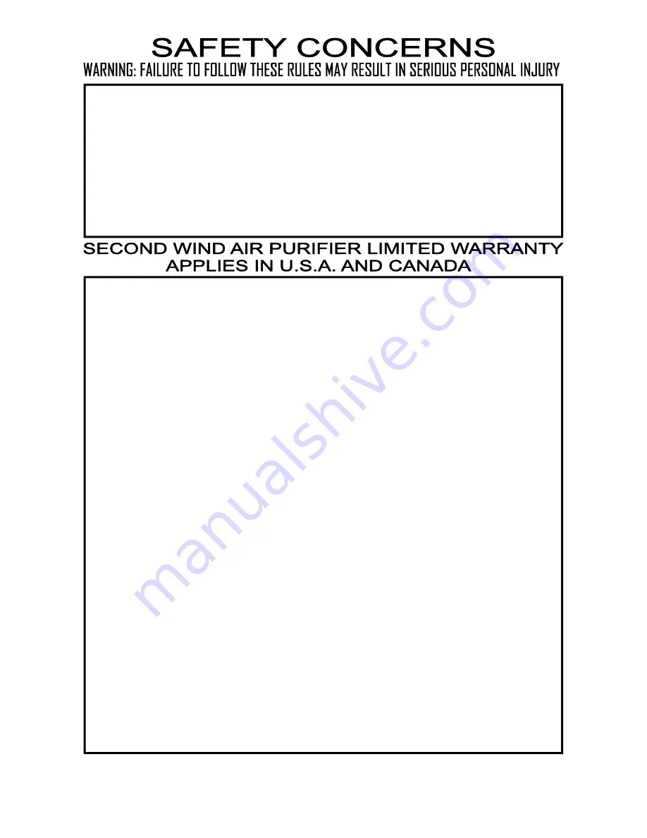 Second Wind 1000KA Installation And Service Manual Download Page 2