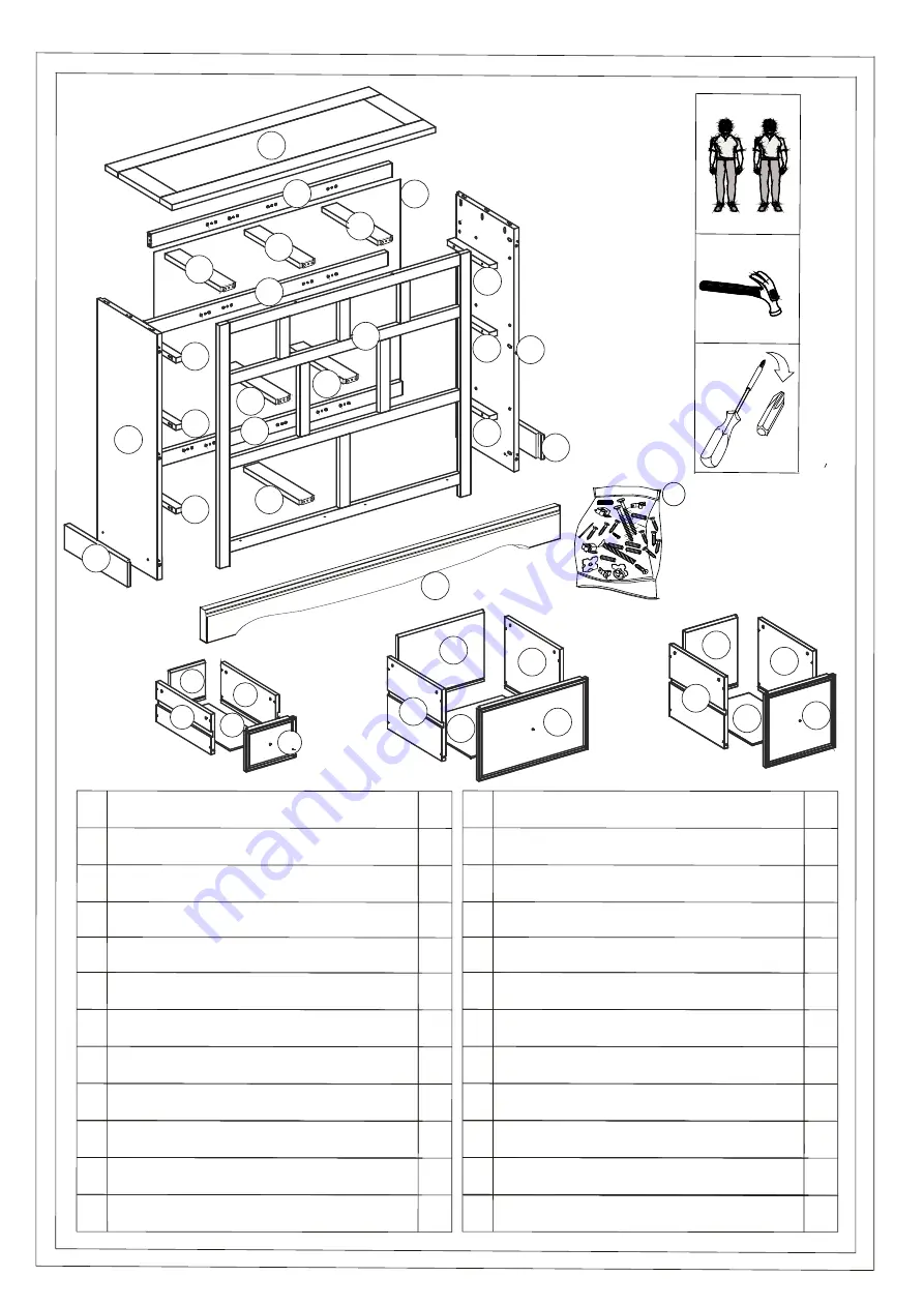 Seconique Corona 4+3+2 Drawer Merchant Chest Скачать руководство пользователя страница 2