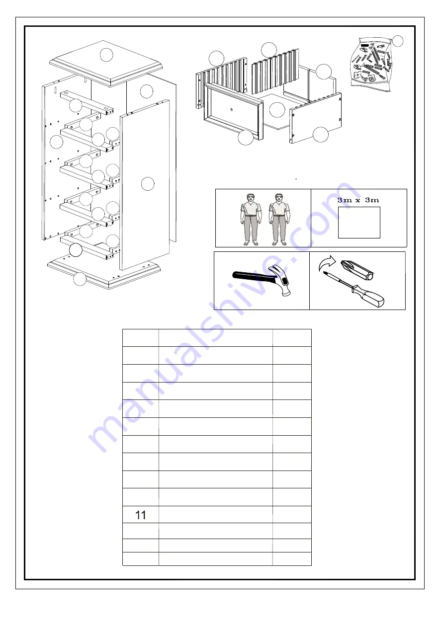 Seconique CORONA 4 DRAWER CD CHEST Assembly Instructions Manual Download Page 2