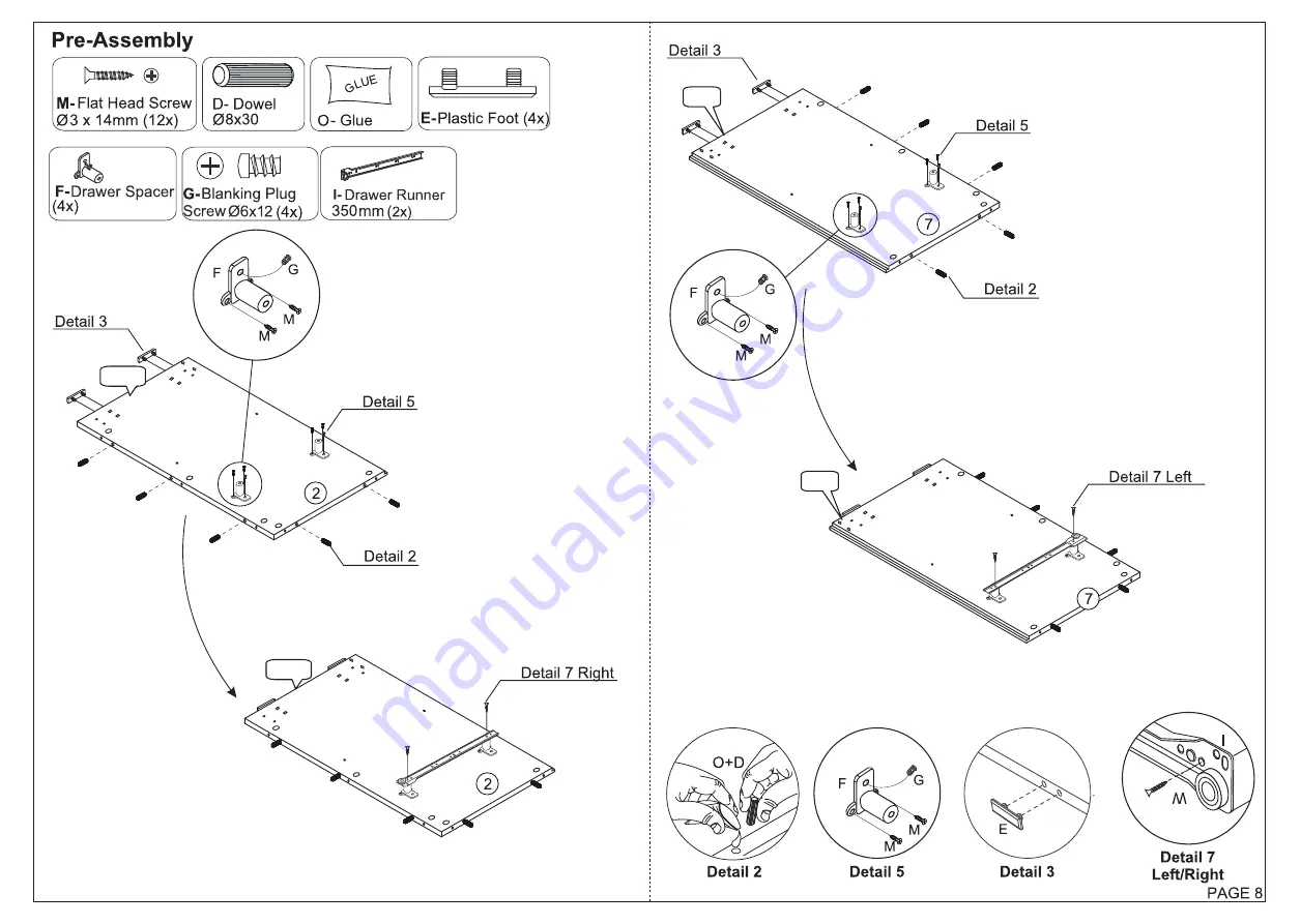 Seconique SECWG0317SP3 Assembly Instructions Manual Download Page 8