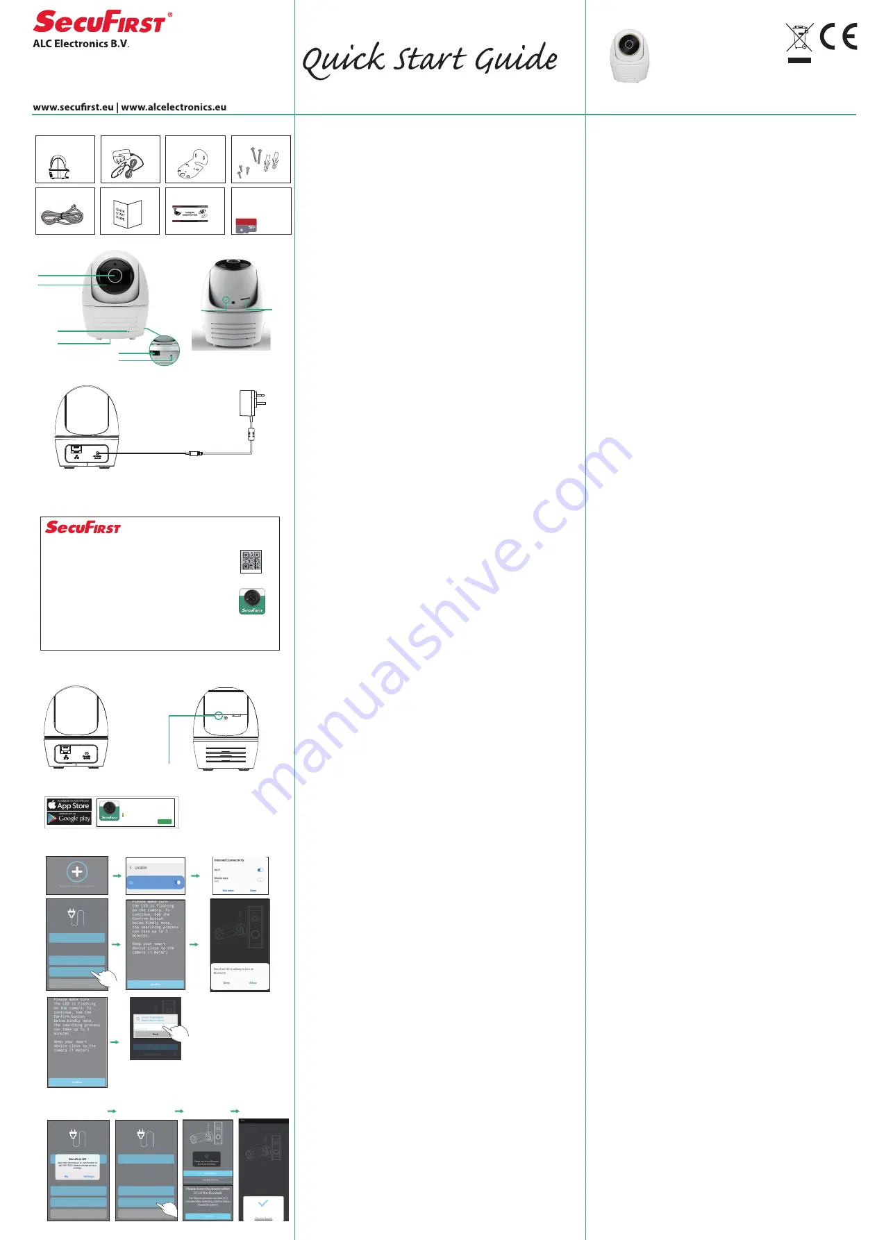 Secufirst CAM114S Quick Start Manual Download Page 1