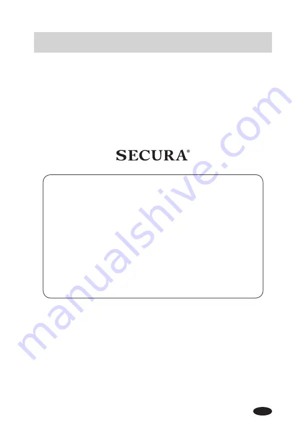 Secura WA-6SPD User Manual Download Page 3