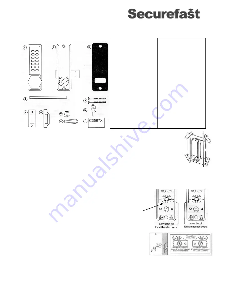 Securefast SBL340 Installation Instructions Download Page 1