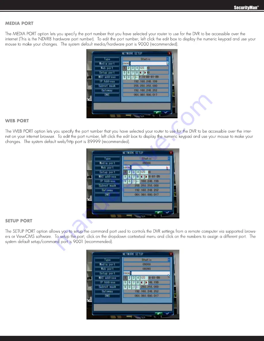 SecurityMan NDVR8 User Manual Download Page 63