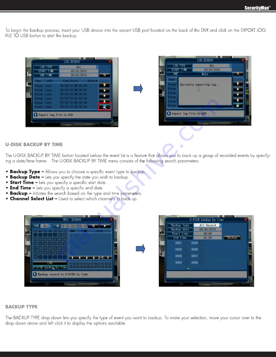 SecurityMan NDVR8 User Manual Download Page 103