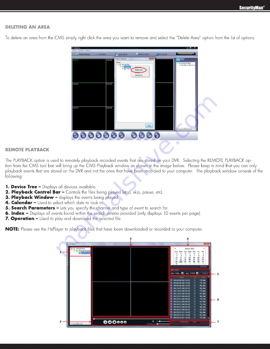 SecurityMan NDVR8 User Manual Download Page 133