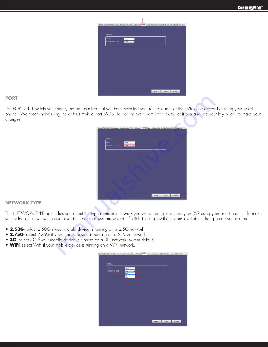 SecurityMan NDVR8 User Manual Download Page 165