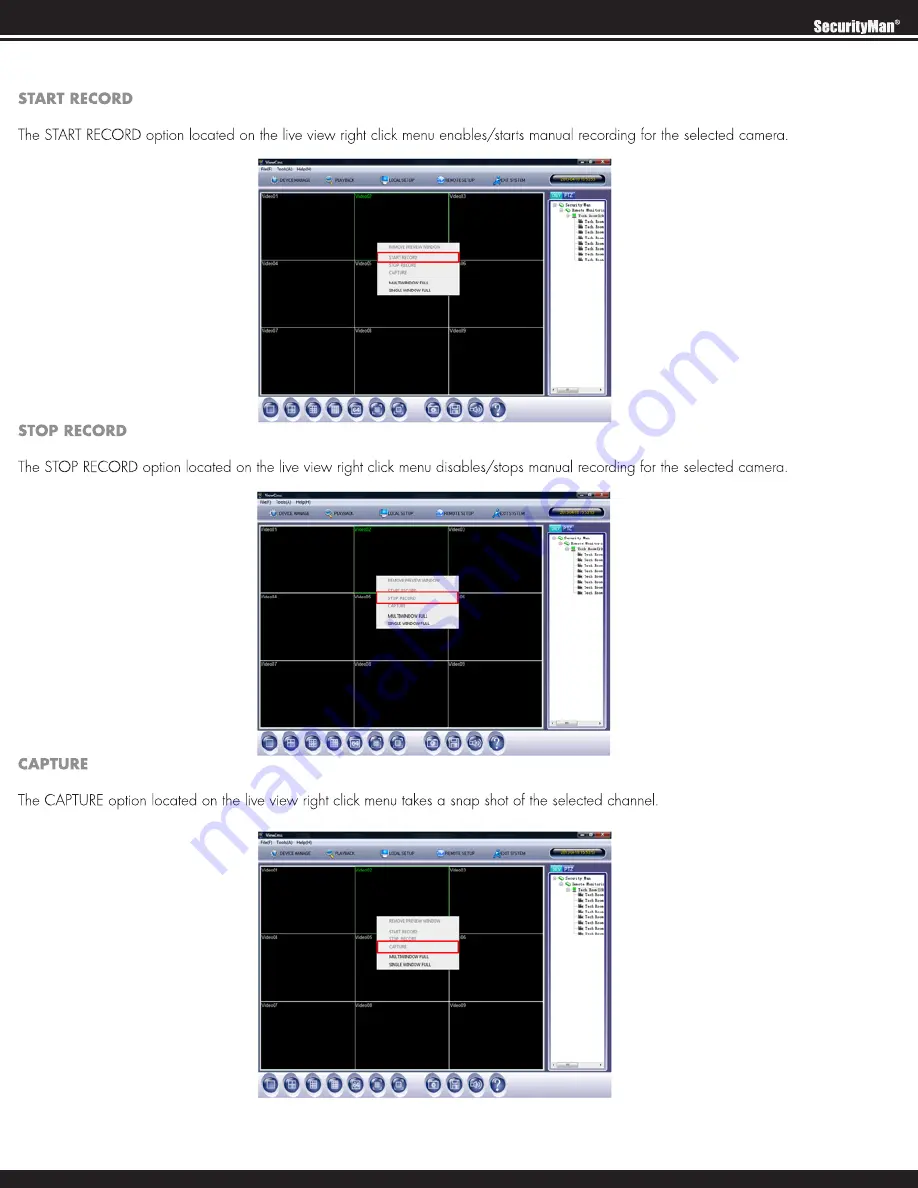 SecurityMan NDVR8 User Manual Download Page 183