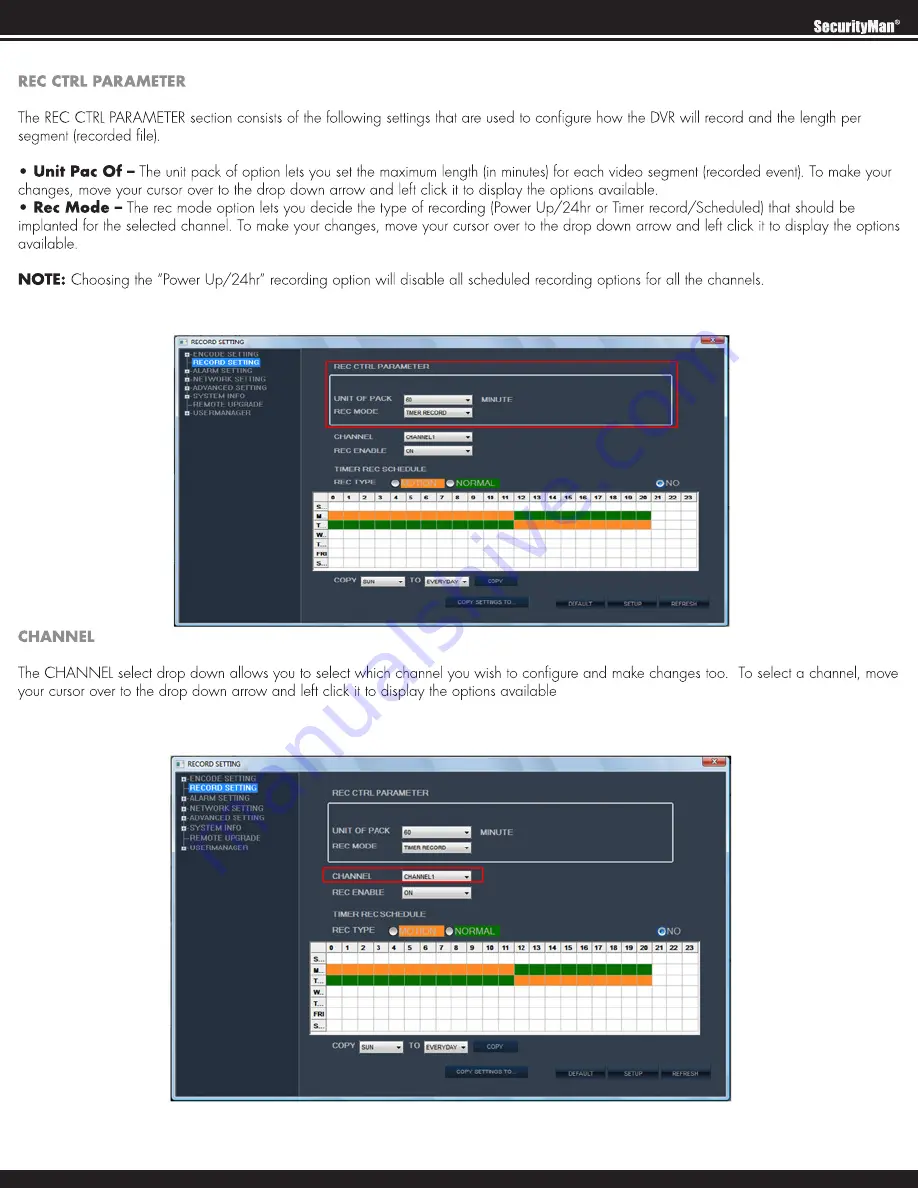 SecurityMan NDVR8 User Manual Download Page 215