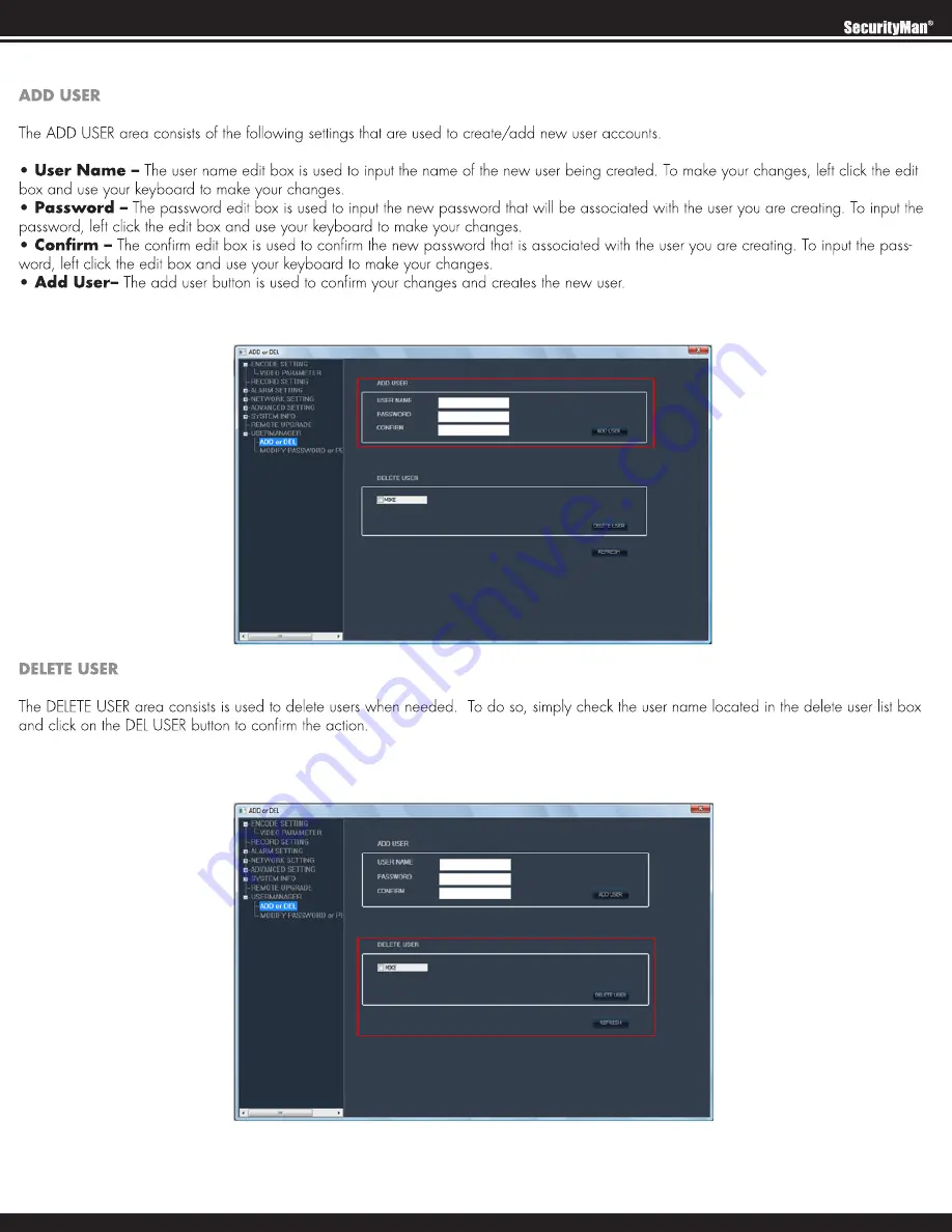 SecurityMan NDVR8 User Manual Download Page 237