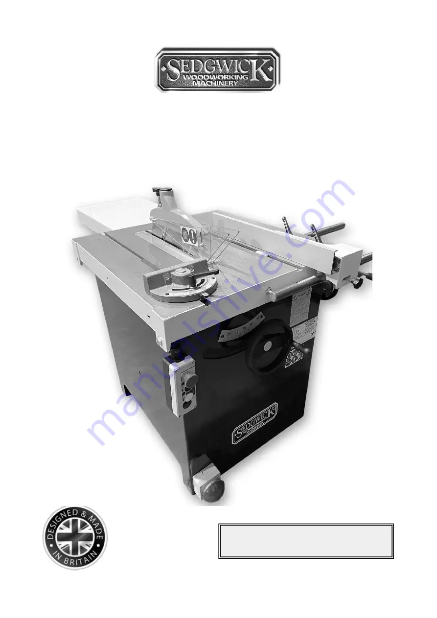 Sedgwick TA315 Operation & Maintenance Instructions Manual Download Page 1