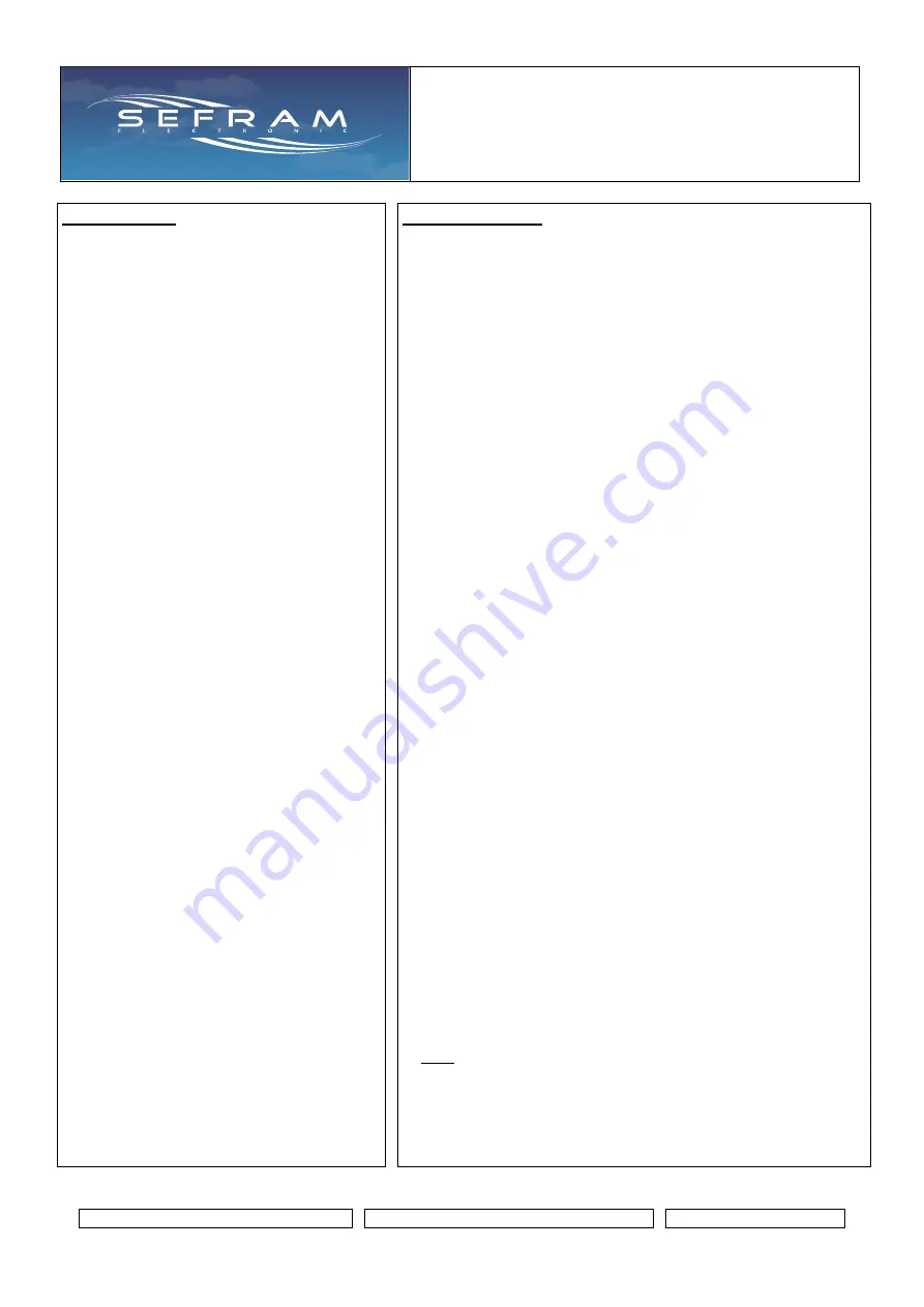 SEFRAM SET100DP Technical Brochure Download Page 2