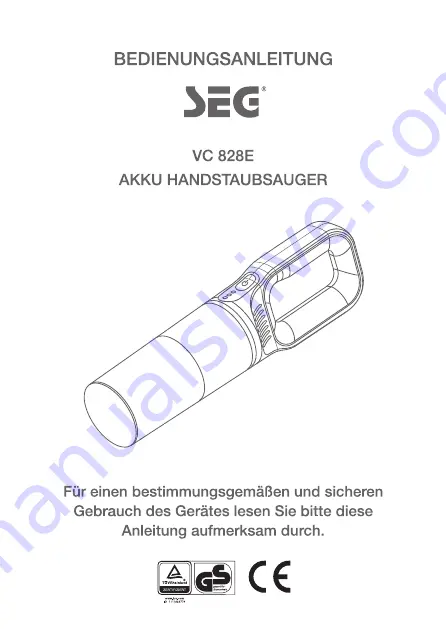 Seg VC 828E Instruction Manual Download Page 1