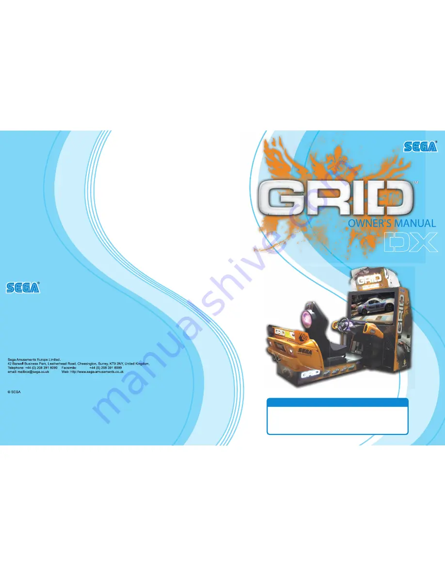 Sega GRID Racing DELUXE Owner'S Manual Download Page 1