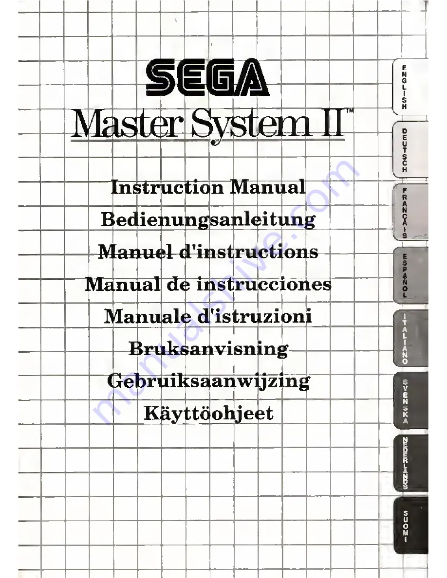 Sega Master System II Скачать руководство пользователя страница 1