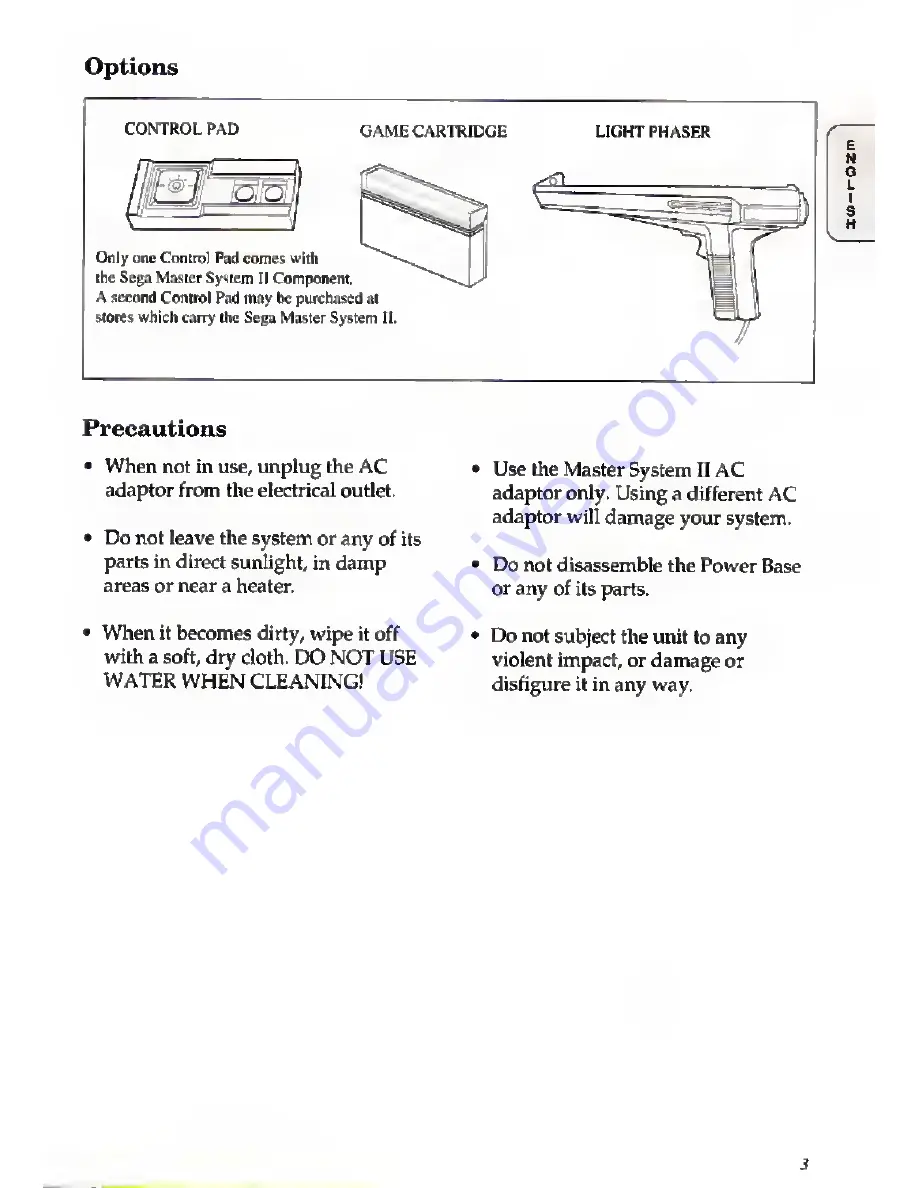 Sega Master System II Скачать руководство пользователя страница 5