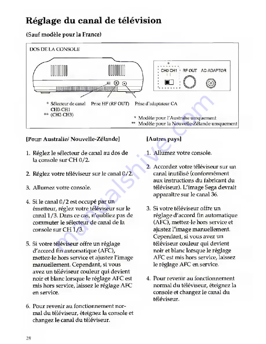 Sega Master System II Instruction Manual Download Page 30