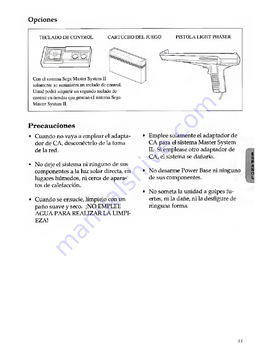 Sega Master System II Скачать руководство пользователя страница 35