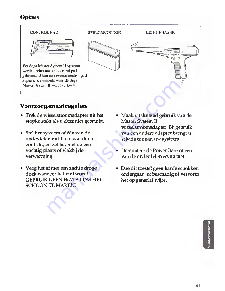 Sega Master System II Instruction Manual Download Page 65